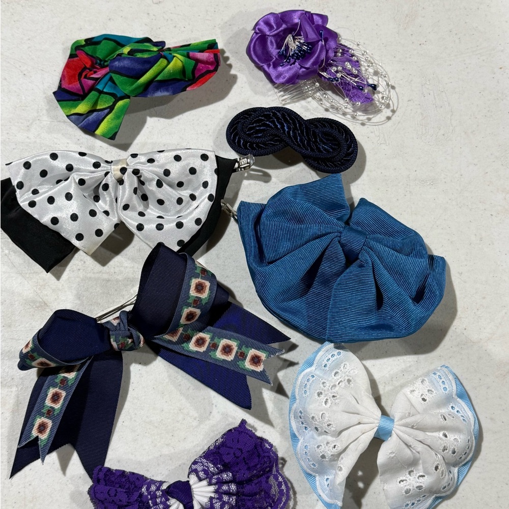 80’s Hair Bow Accessories Set